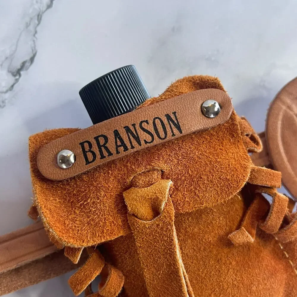 Vintage Branson Leather Kids Cowboy Belt Mini Holster Canteen Western Souvenir